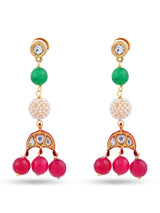 Traditional Beaded Kundan Meena Necklace Set