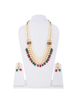 Traditional Kundan Meena Beaded Necklace Set