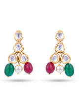 Traditional Kundan Meena Beaded Necklace Set