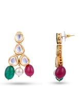 Traditional Kundan Meena Beaded Necklace Set