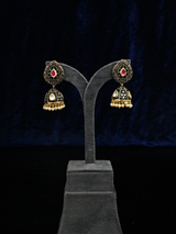 Floral Antique Pearl Necklace Set