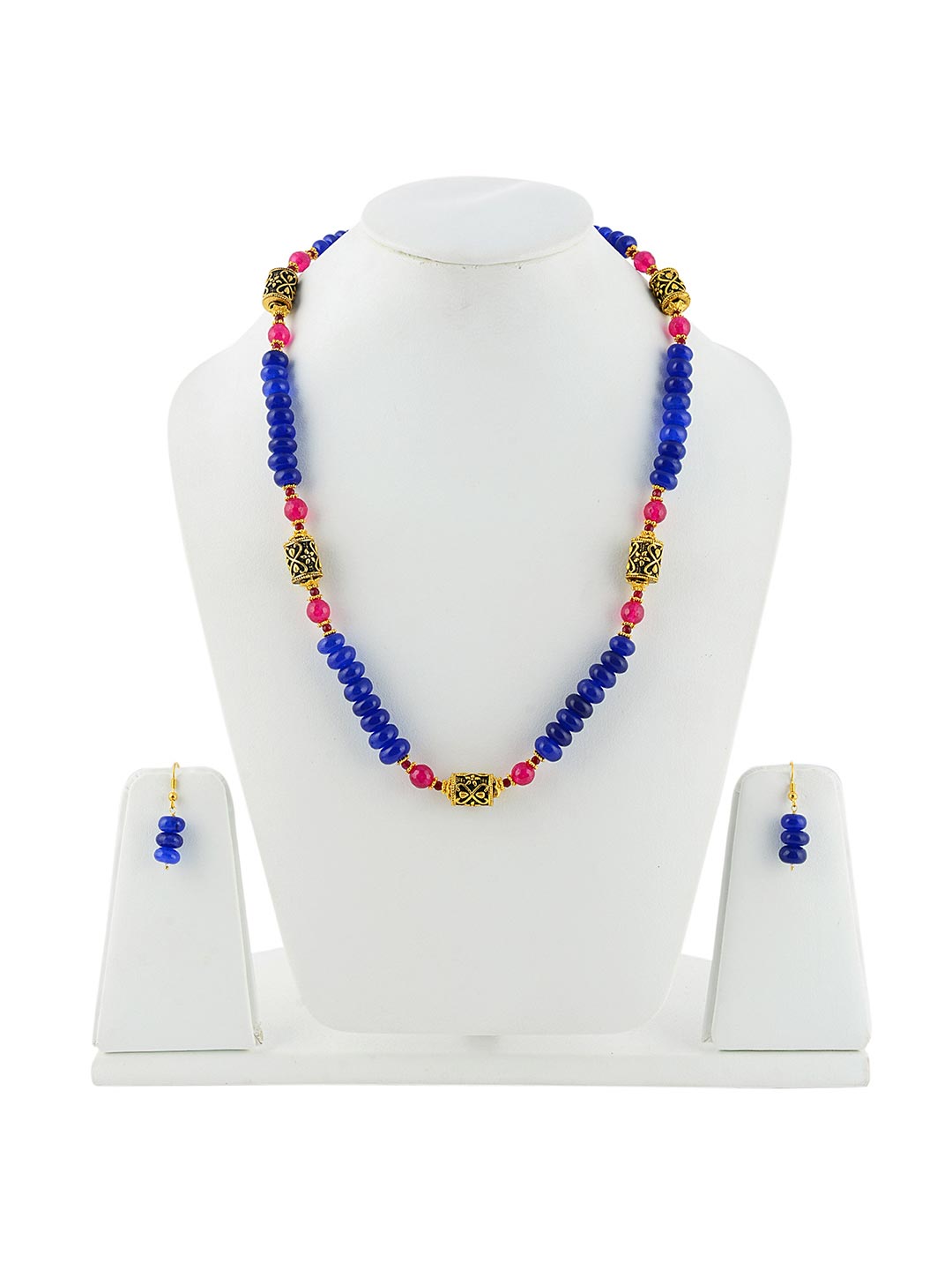 Wire Floral Beaded Necklace Set