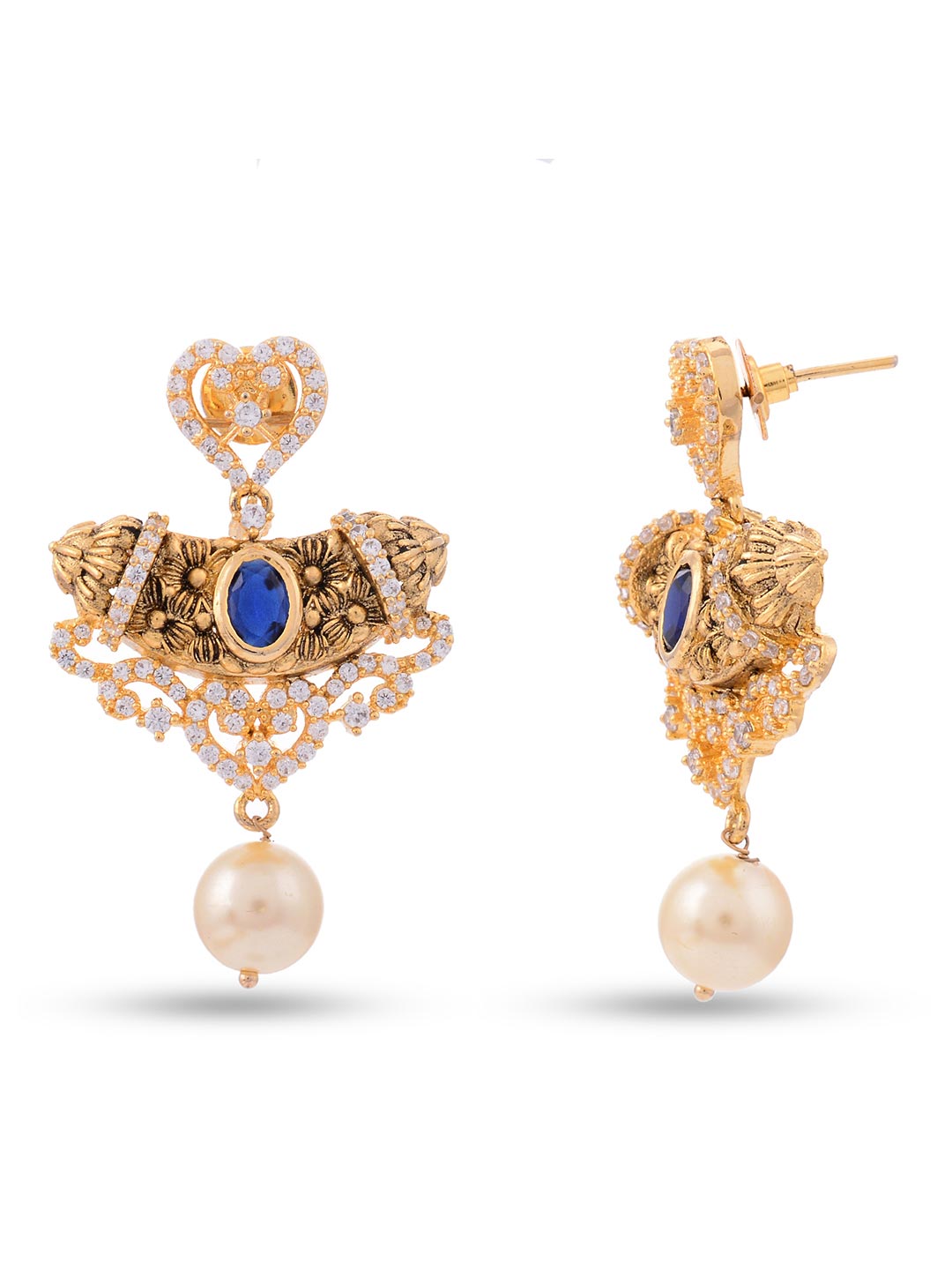 Antique Pearl Designer Necklace Set