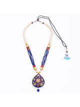 Traditional Kundan Meenakari Beaded Necklace Set