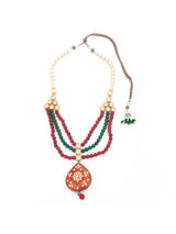 Traditional Kundan Meenakari Beaded Necklace Set