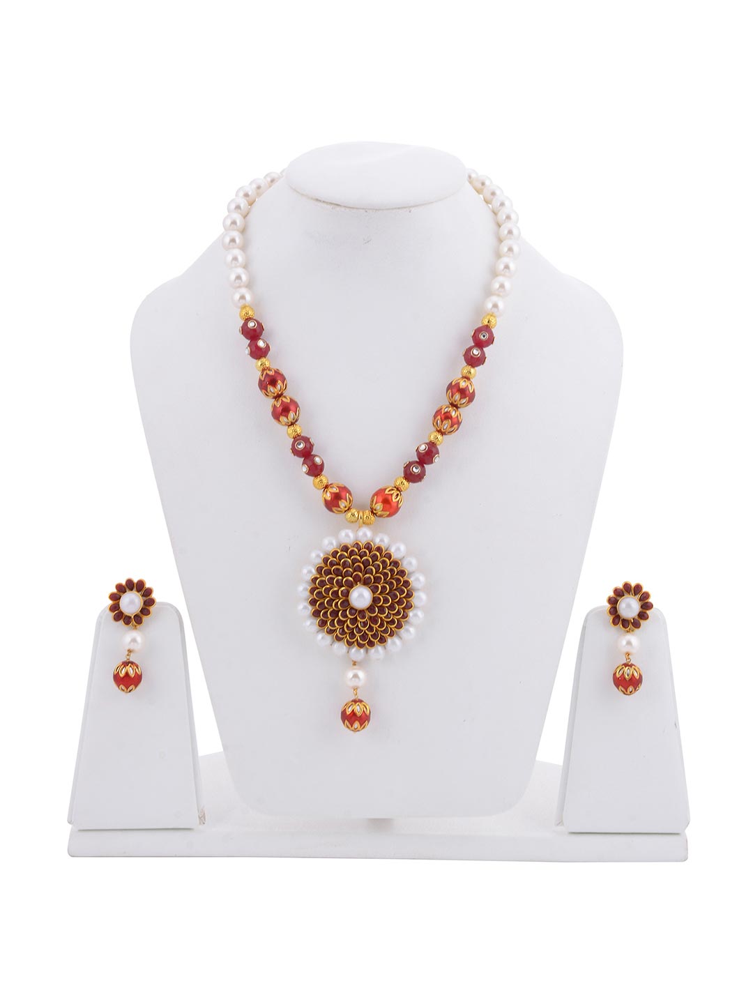Pacchi Work Beaded Necklace Set