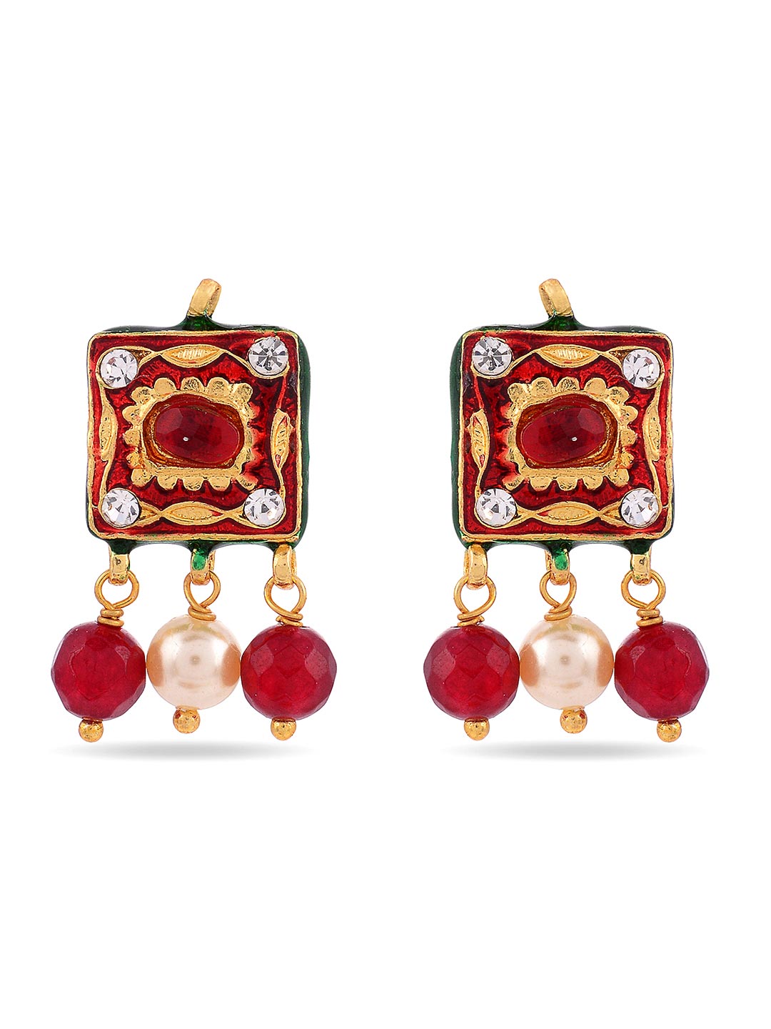 Traditional Navratan Beaded Necklace Set