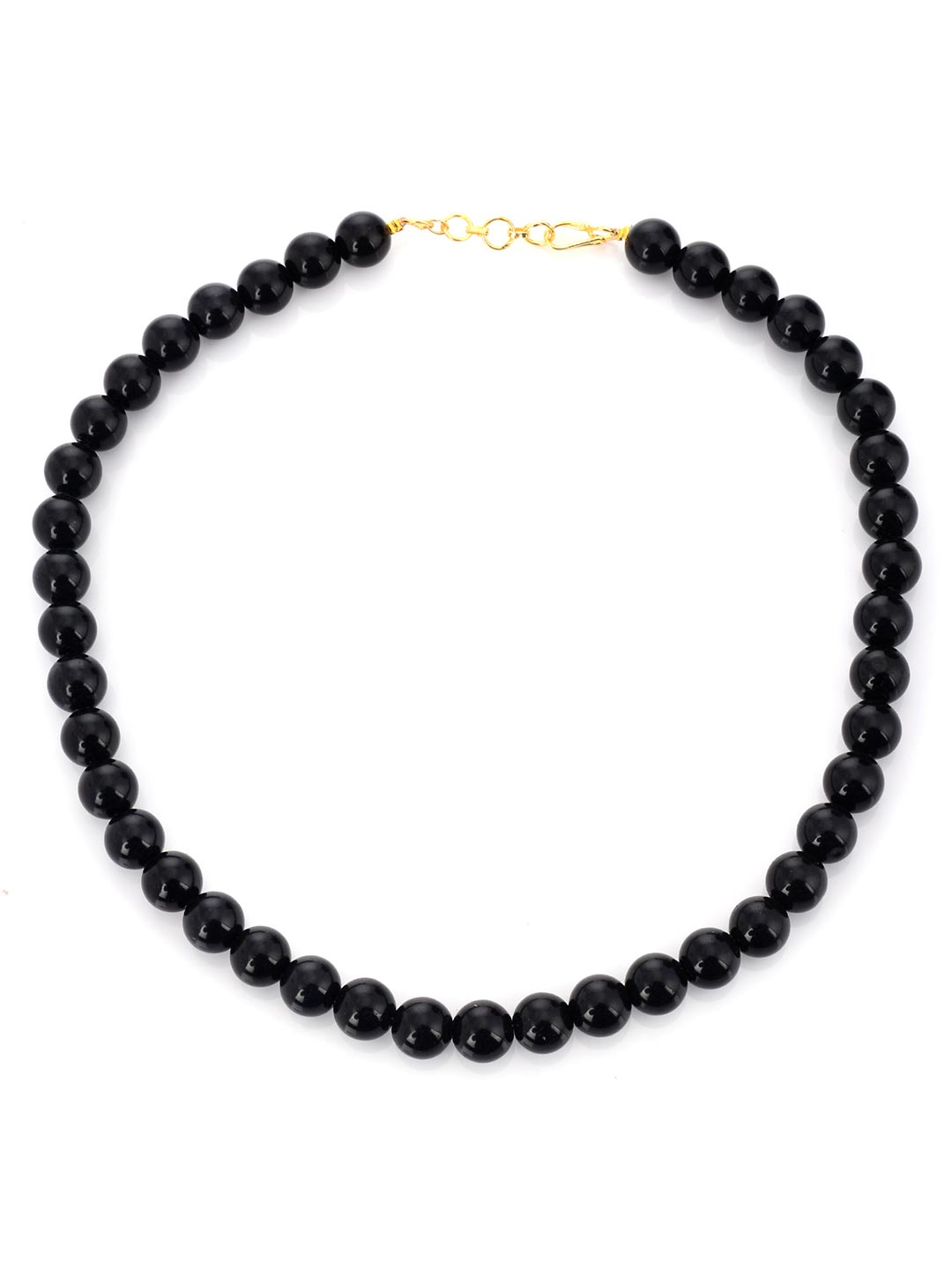 Beaded Black Single Stranded Necklace Set