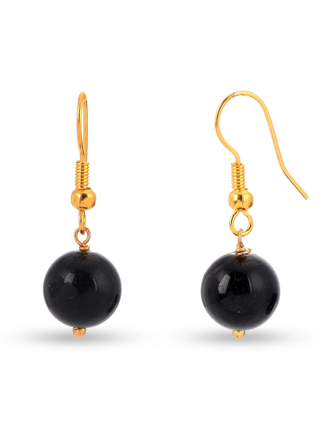 Beaded Black Single Stranded Necklace Set