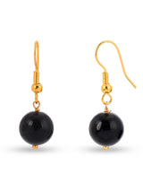 Beaded Black Single Stranded Necklace Set