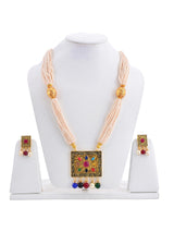 Traditional Navratna Pearls Necklace Set