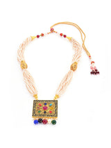 Traditional Navratna Pearls Necklace Set