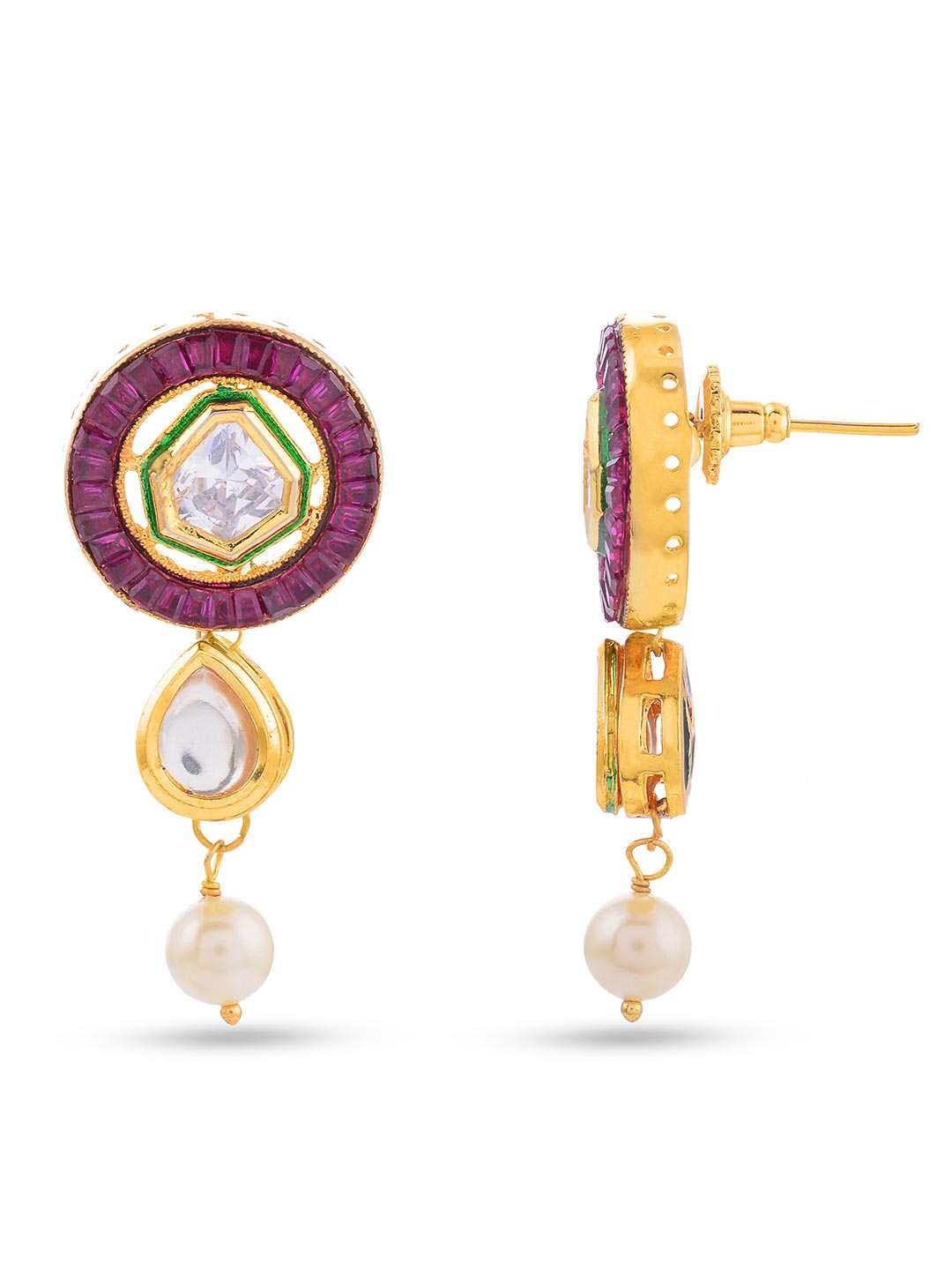 Designer Side Brooch Beaded Necklace Set