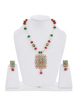 Traditional Hand Painted Peacock Necklace Set