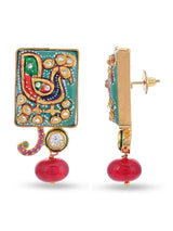 Traditional Hand Painted Peacock Necklace Set