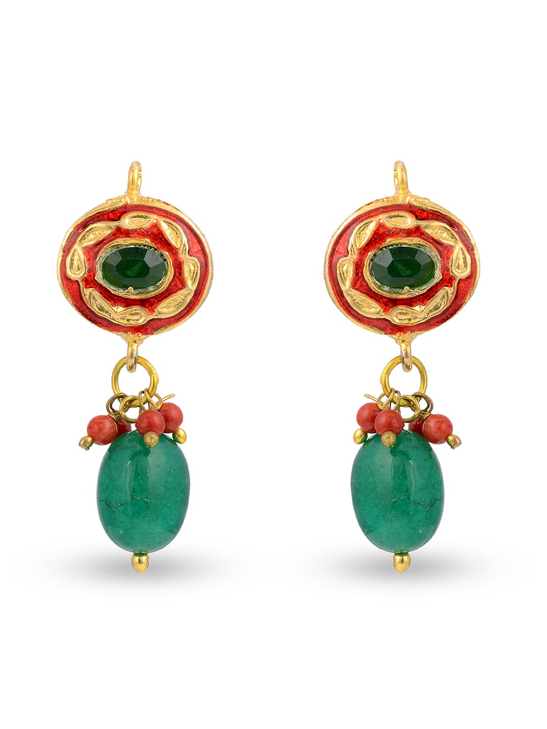 Traditional Heavy Kundan Meena Beaded Necklace Set