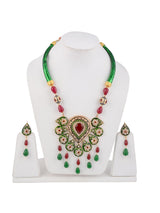 Traditional Heavy Kundan Meena Beaded Necklace Set