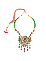 Traditional Heavy Kundan Meena Beaded Necklace Set