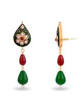 Traditional Heavy Kundan Meena Beaded Necklace Set