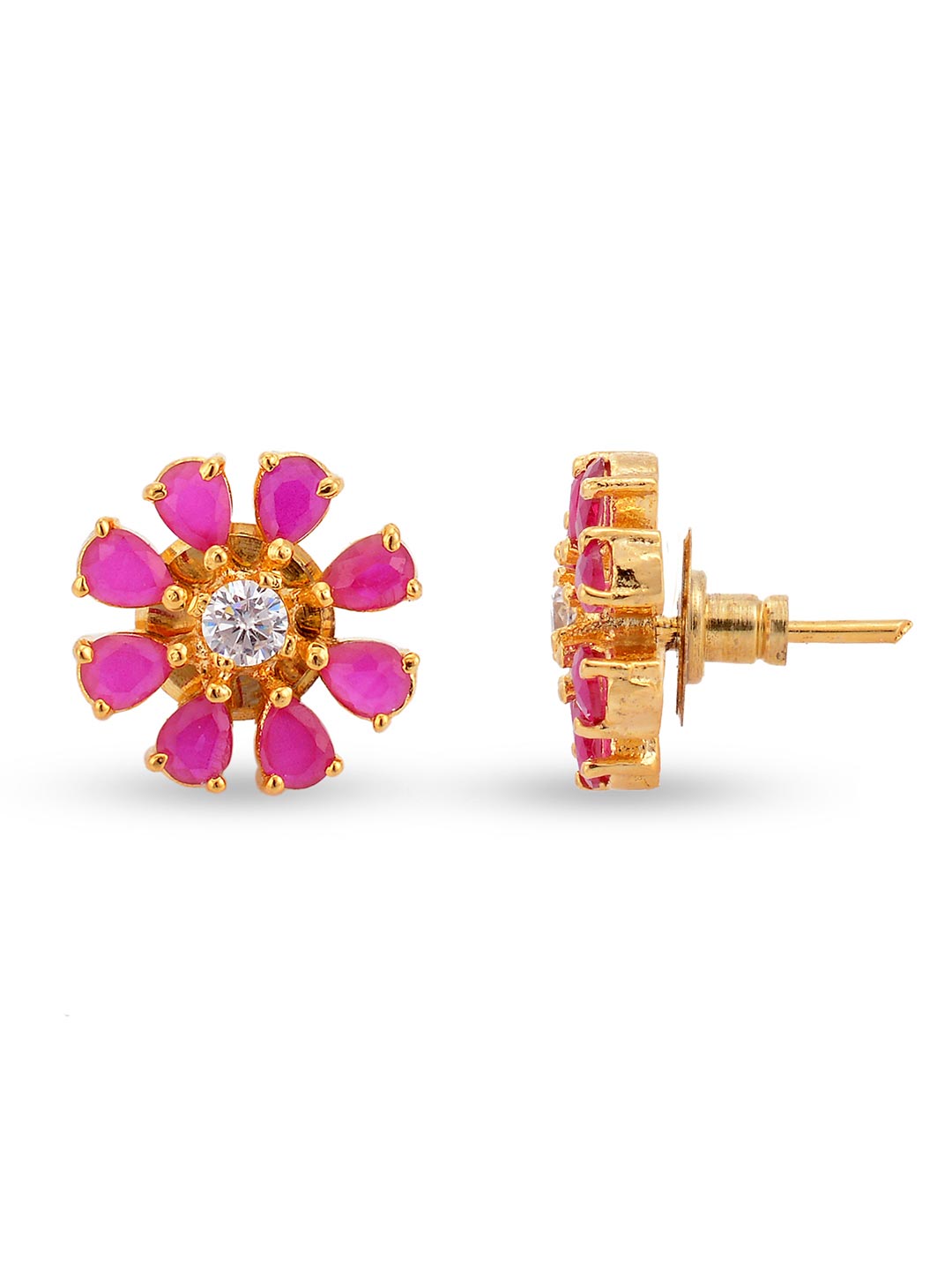 Classic Red Stones Light Weighted Necklace Set