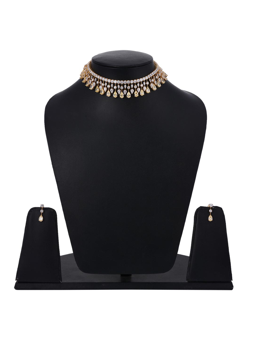 Contemporary Designer Colored Stone Necklace Set