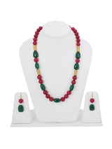 Traditional Panna Manak and Antique Beads Necklace Set