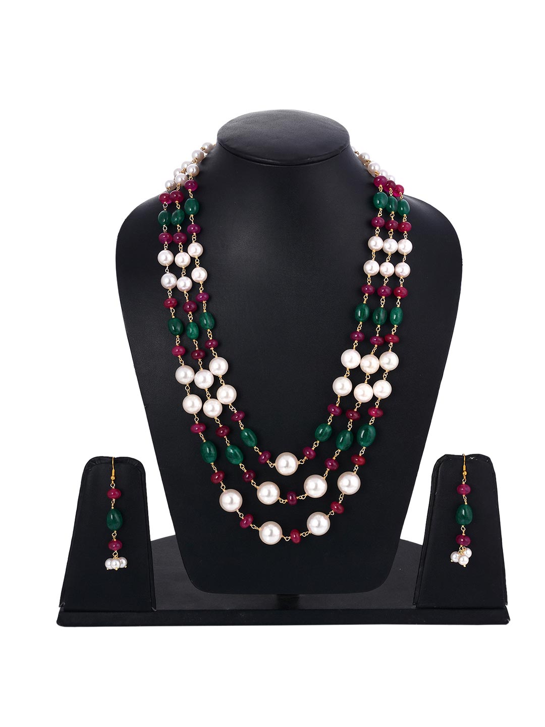 Traditional Panna Manak Pearls Necklace Set