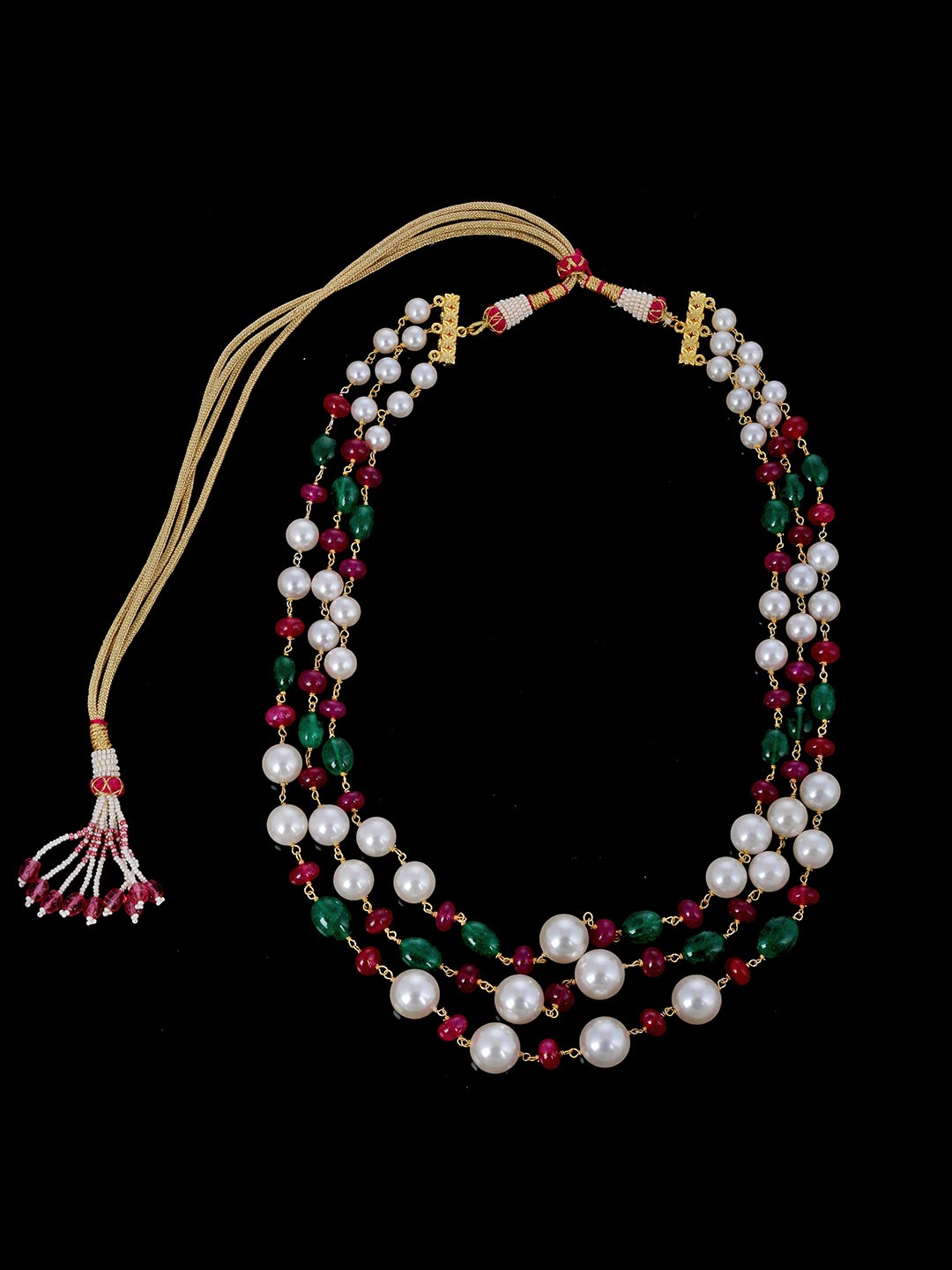 Traditional Panna Manak Pearls Necklace Set