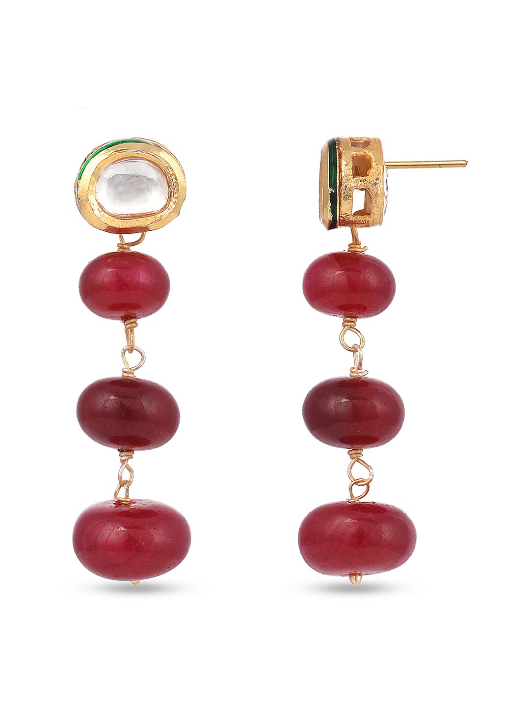 Traditional Kudan Meena and Manak Necklace Set