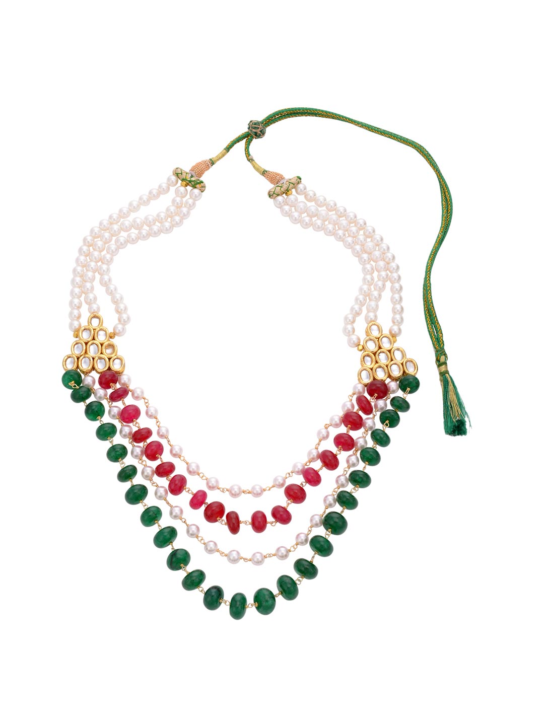 Traditional Kundan Meena and Stones Necklace Set