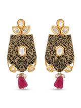 Traditional Antique Kundan Meena Necklace Set