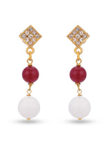 Traditional White Red Antique Necklace Set