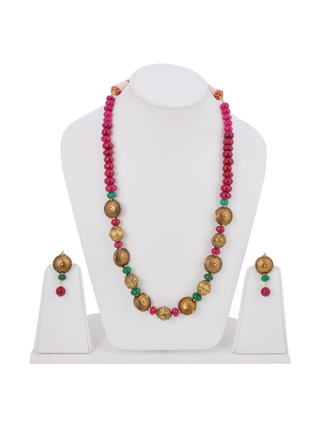 Traditional Single Stranded Manak Necklace Set