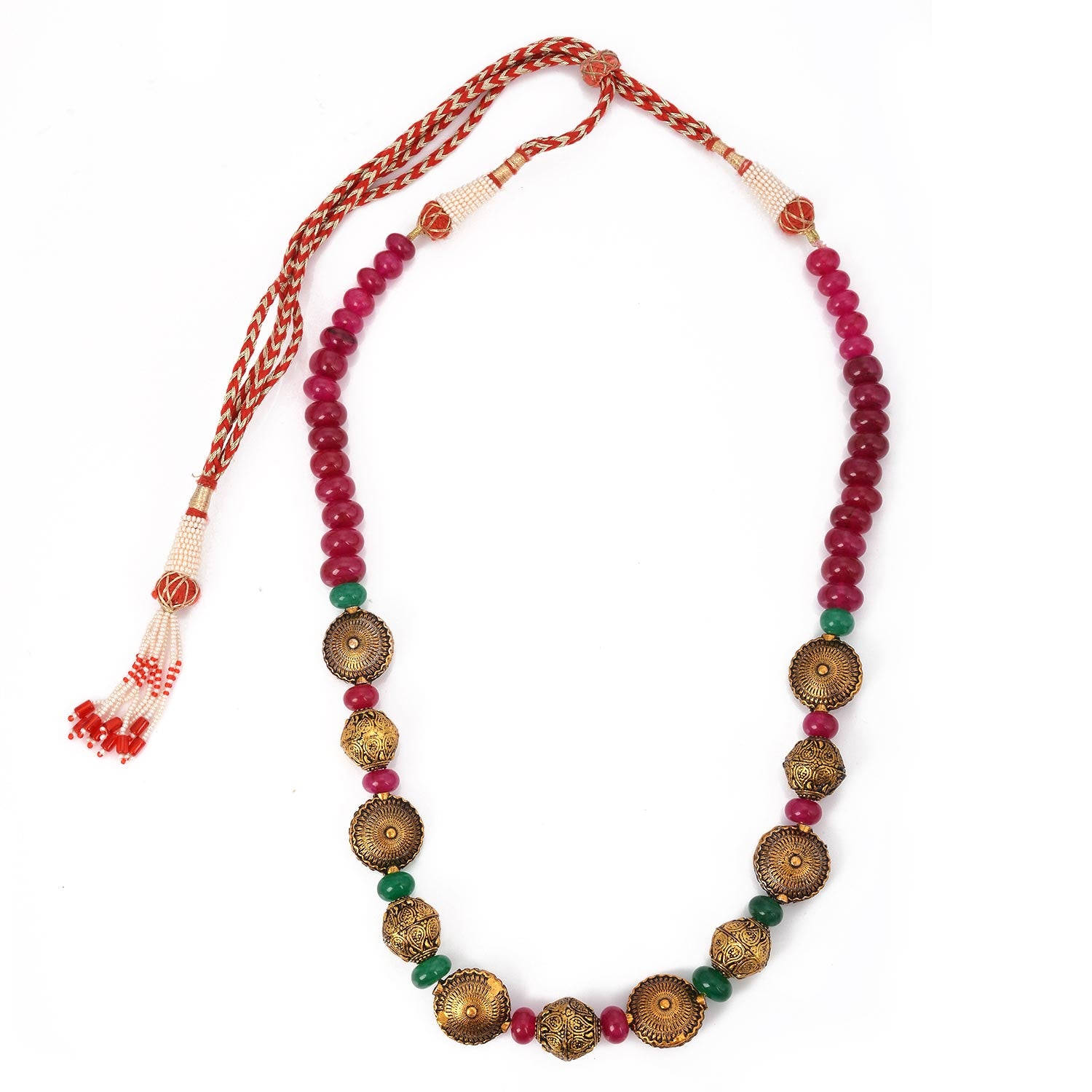 Traditional Single Stranded Manak Necklace Set