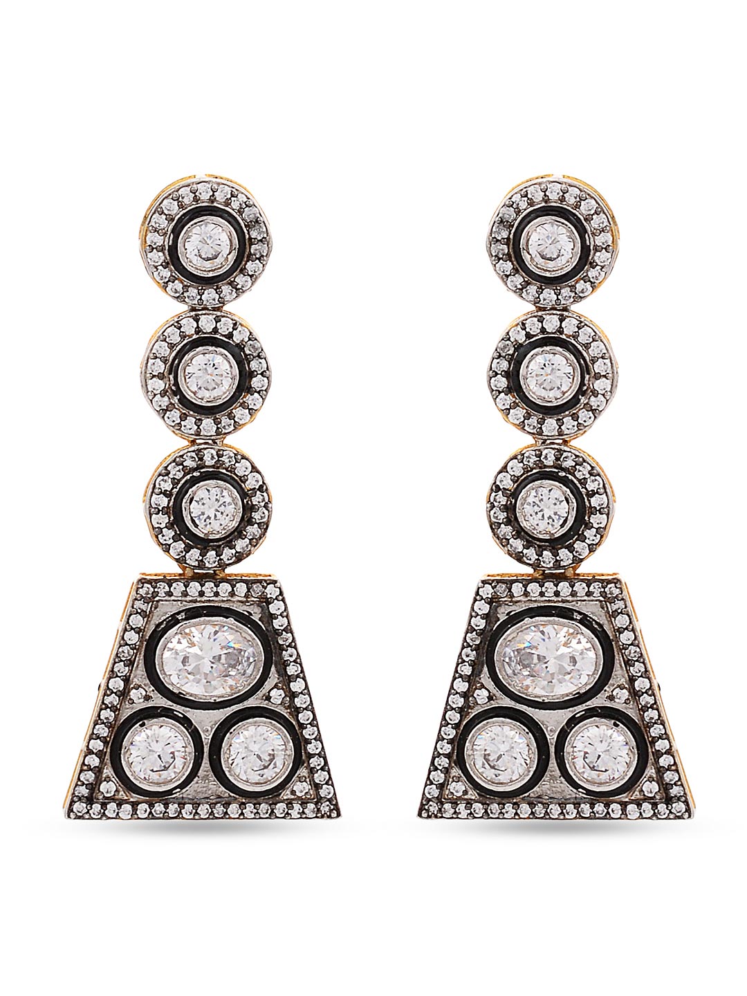 Designer Black Enamelled Blue Beads Necklace Set