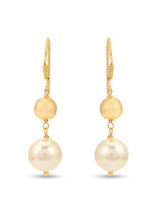 Traditional Perals and Metal Beads Necklace Set