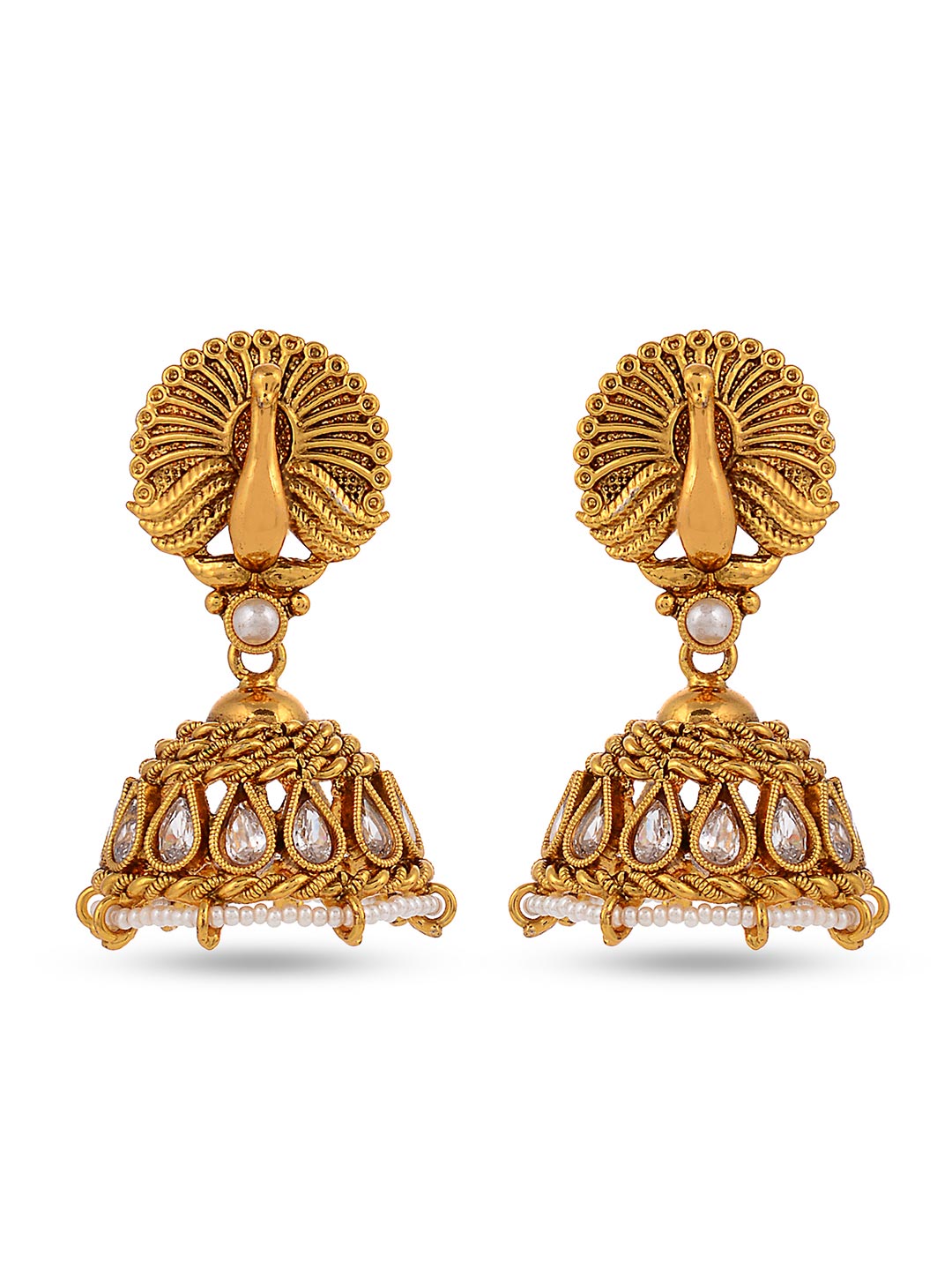 Traditional Designer Peacock and Pearls Necklace Set