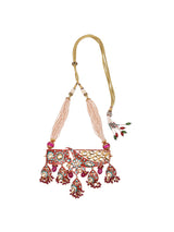 Floral Red Meenakari Kundan Meena Traditional Choker Necklace Set