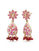 Floral White Meenakari Kundan Meena Traditional Choker Necklace Set