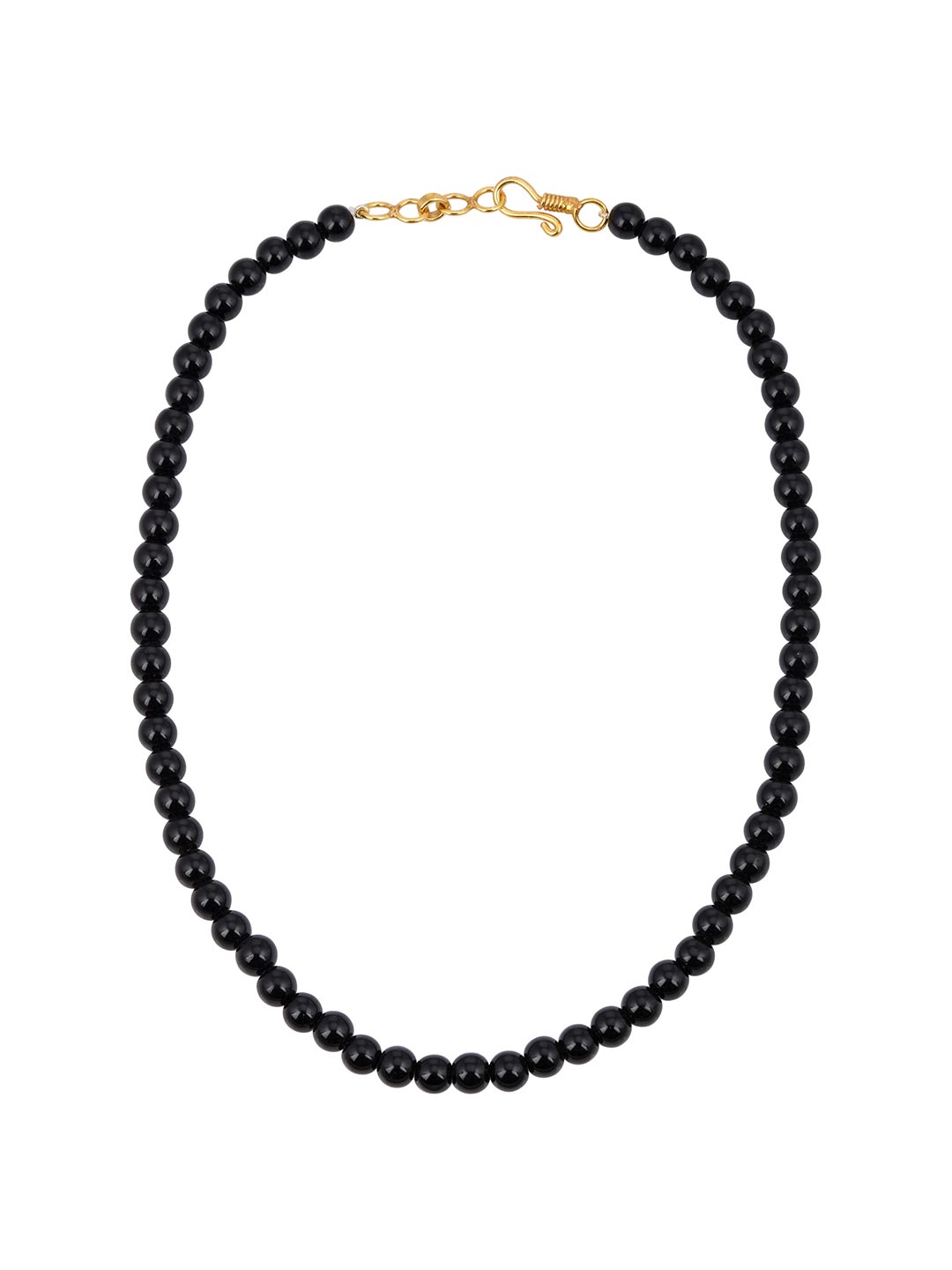 Classic Single Stranded Black Beaded Necklace Set