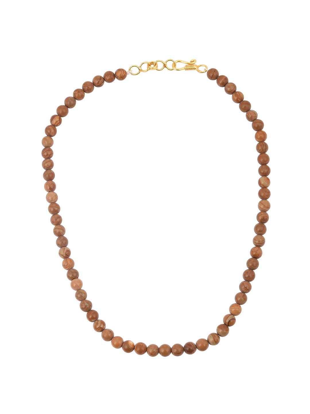Classic Single Stranded Brownish Beaded Necklace Set