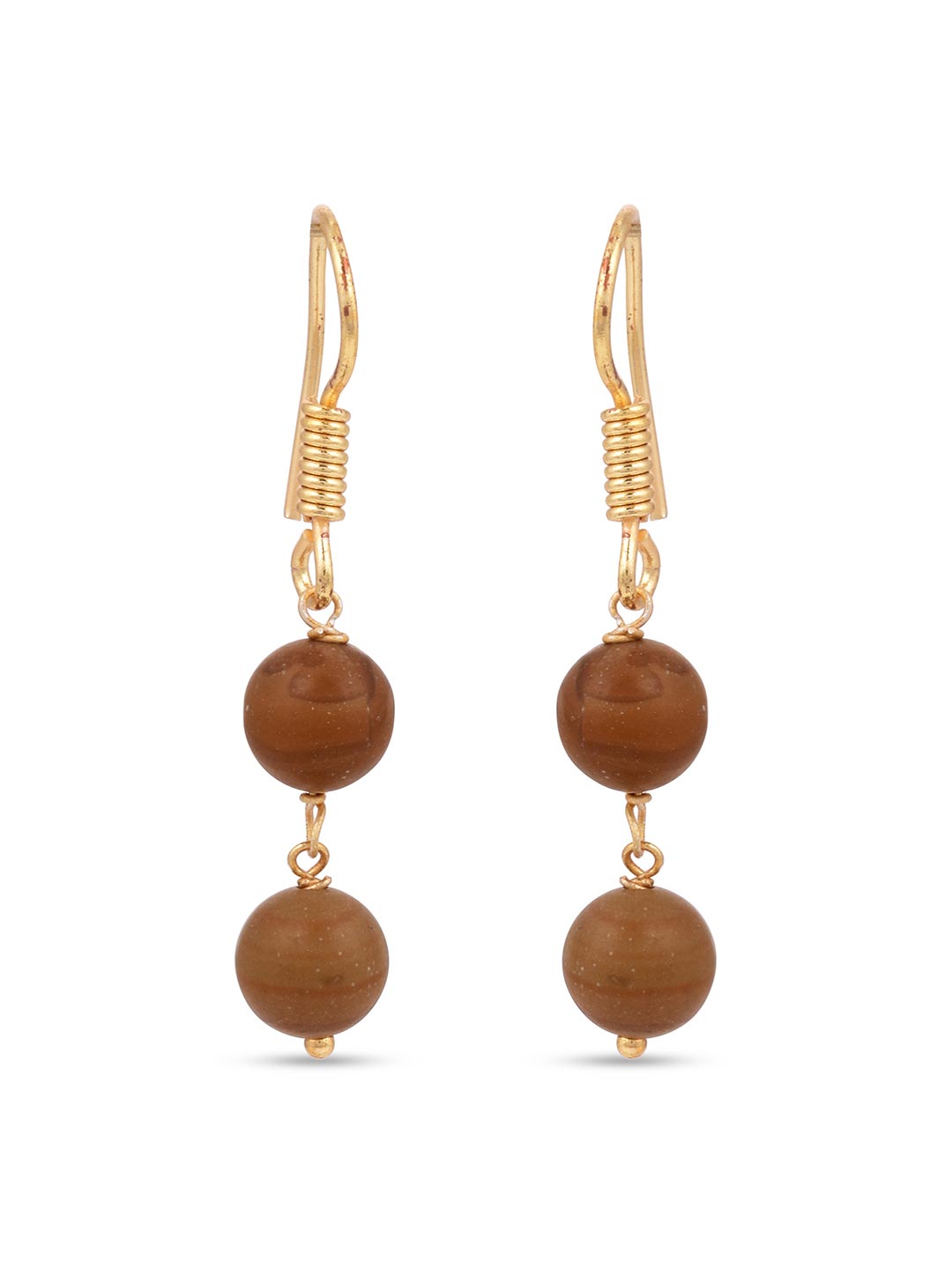 Classic Single Stranded Brownish Beaded Necklace Set