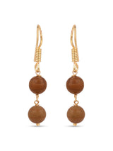 Classic Single Stranded Brownish Beaded Necklace Set