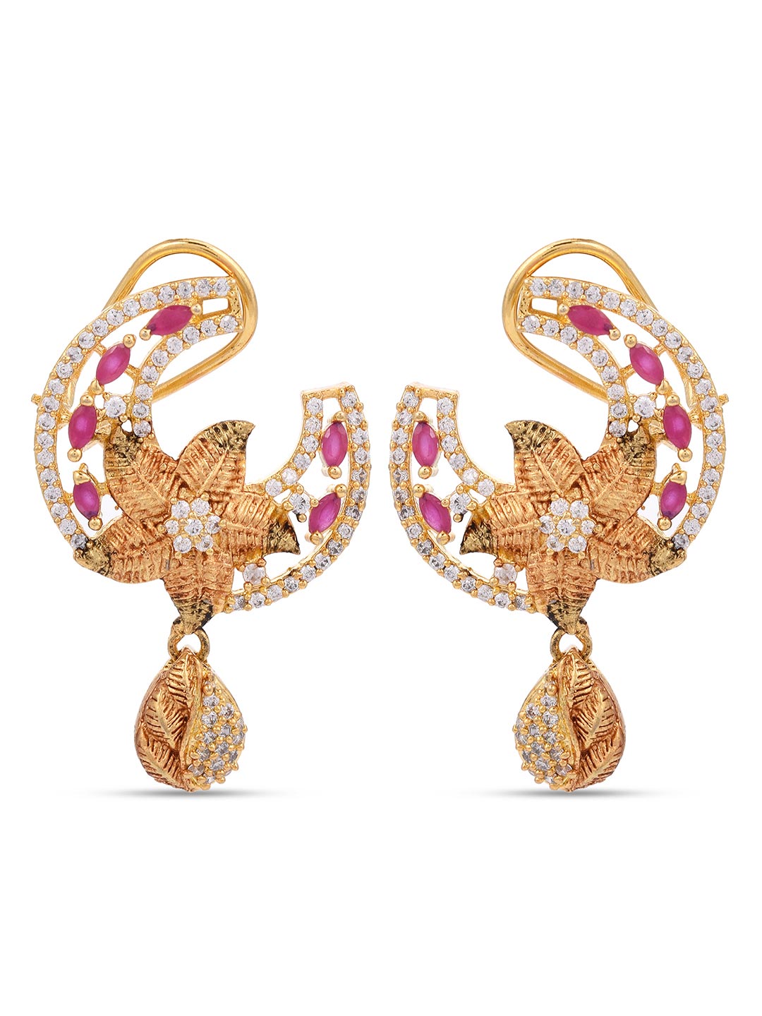 Floral Antique Designer Colored Stone Necklace Set