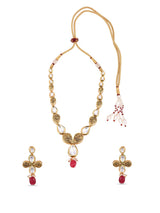 Traditional Antique Kundan Meena Antique Single Stranded Necklace Set