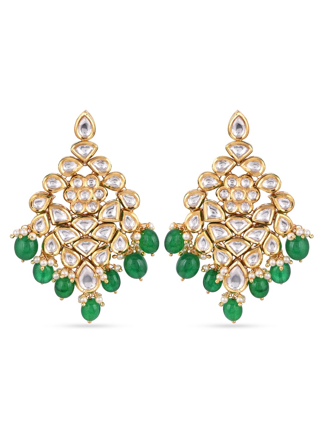 Traditional Bridal Heavy Kundan Meena Necklace Set