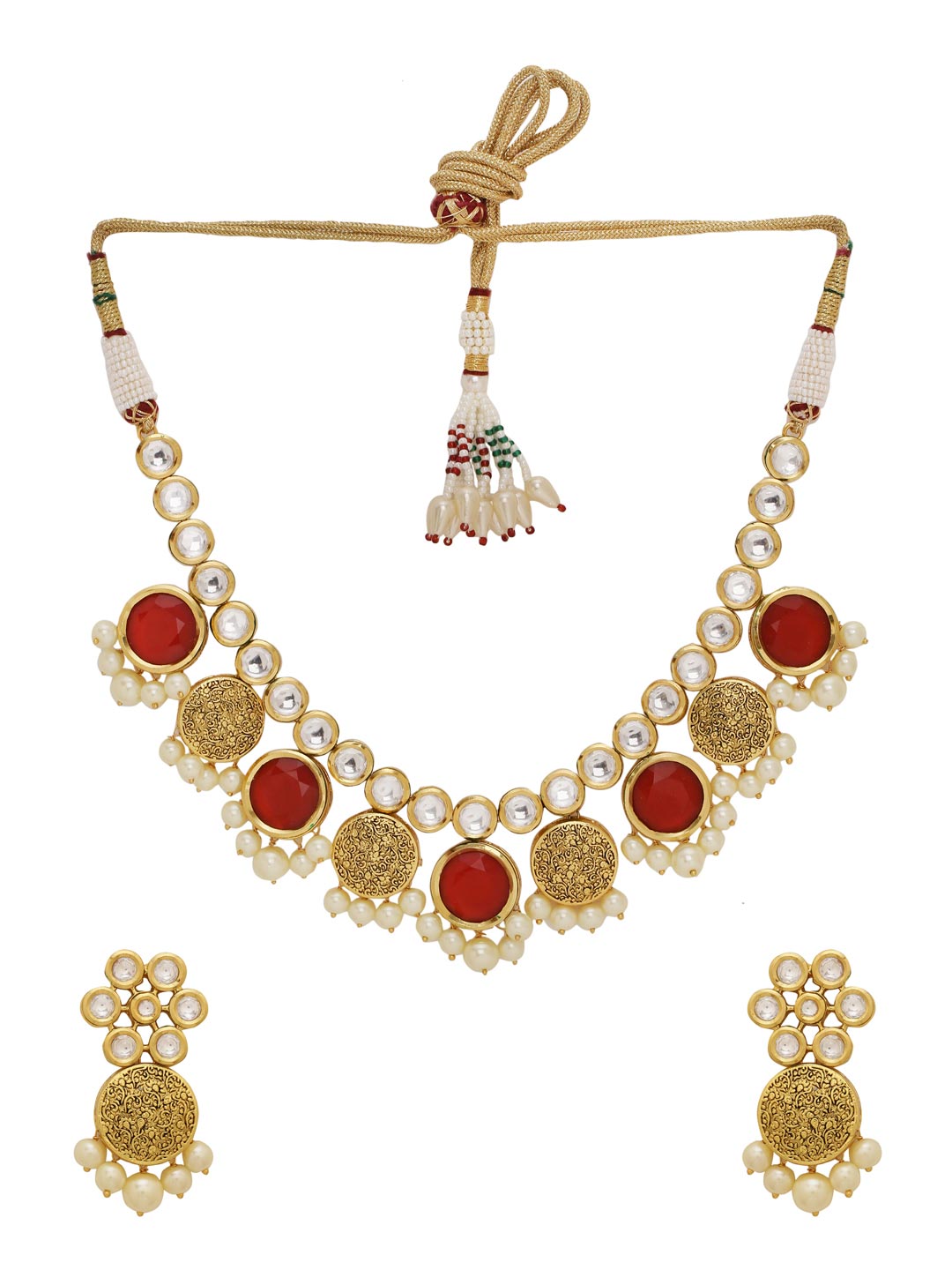 Colored Kundan and Antique Designer Necklace Set