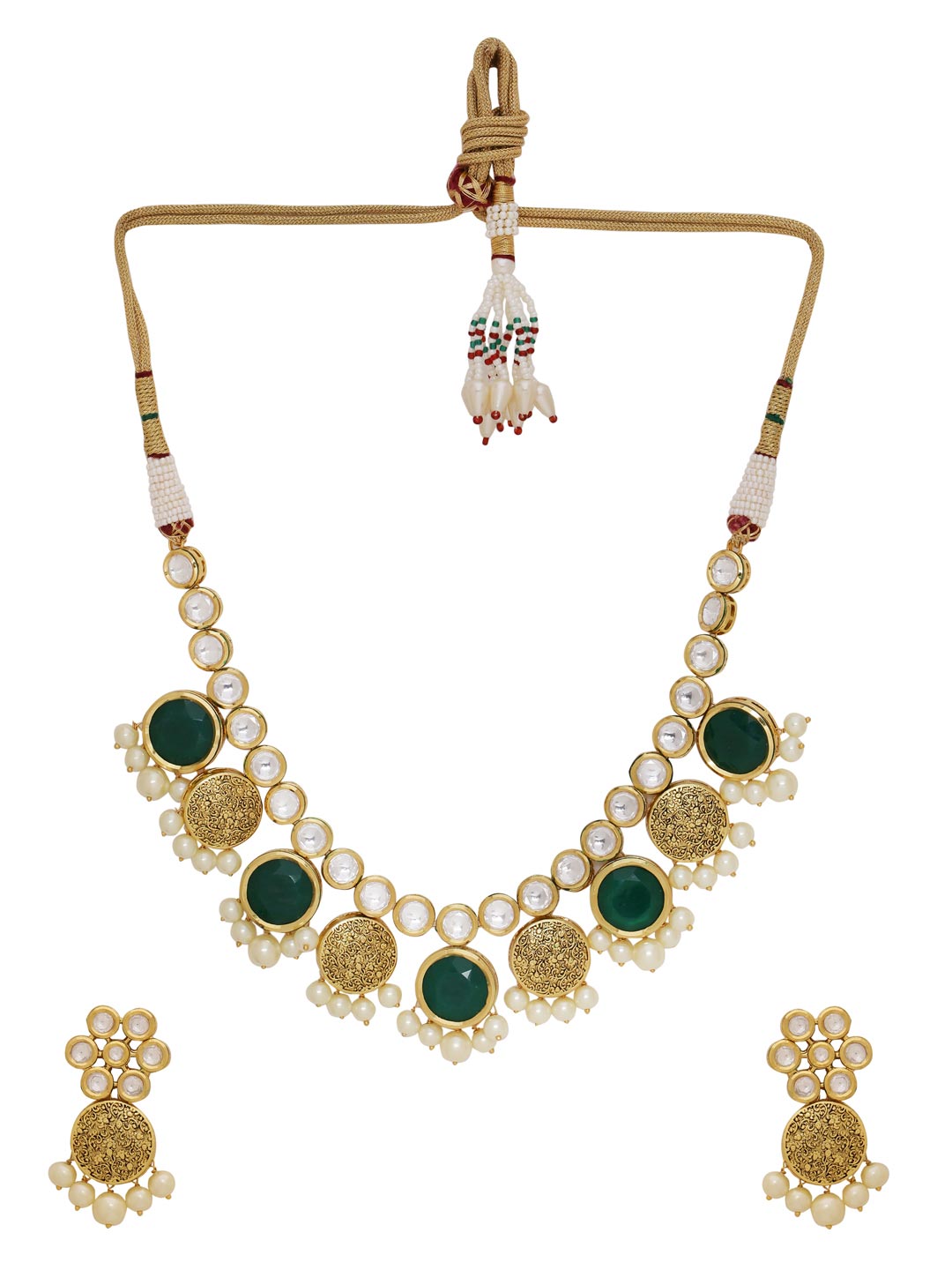 Colored Kundan and Antique Designer Necklace Set