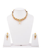 Traditional Colored Stones and Floral Filigree Necklace Set