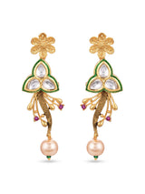 Traditional Colored Stones and Floral Filigree Necklace Set